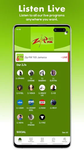 Zip FM 103 Jamaica screenshot 1