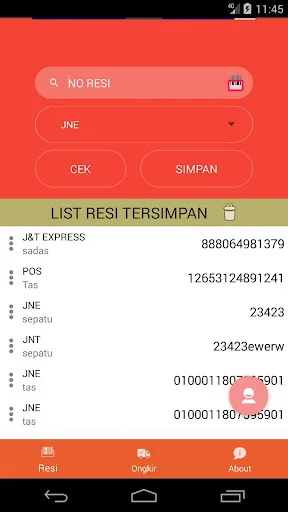 Cek Resi dan Ongkir Kiriman screenshot 1