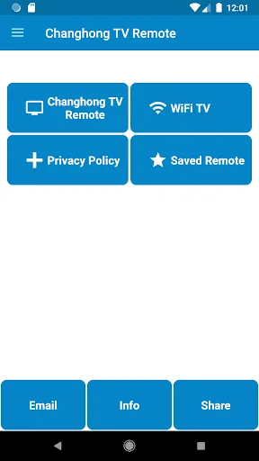 Changhong TV Remote Control