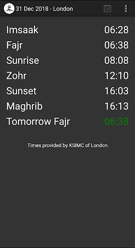 UK Shia Salaat Times screenshot 1