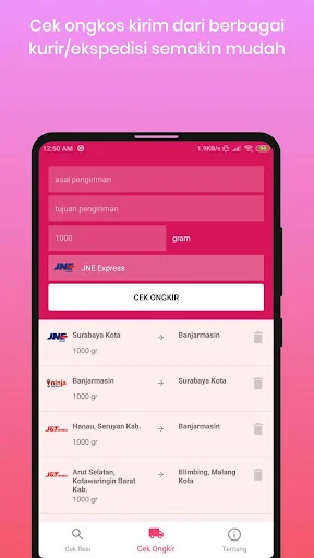 Cek Resi dan Ongkos Kirim screenshot 2