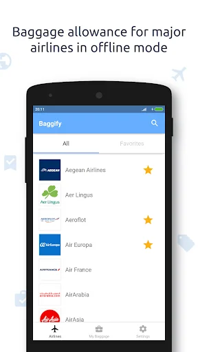 Baggify - airlines baggage all