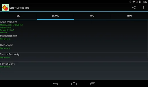 Sim Device Info