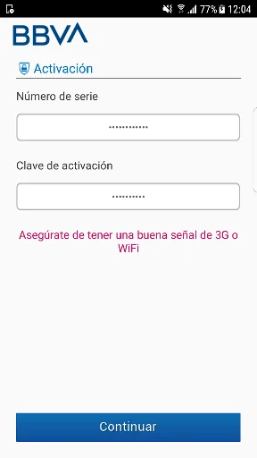 BBVA Access Key Extranet