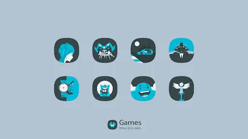 Timus: Squircle Dark Icon Pack screenshot 2