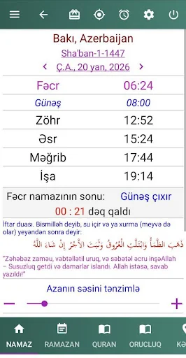 Namaz Vaxtları