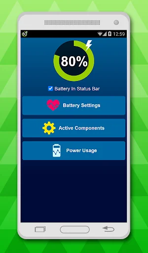 battery in status bar screenshot 1
