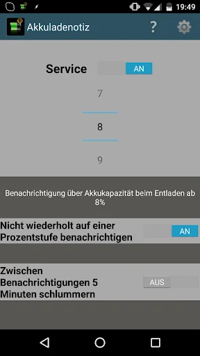 Battery Charge Reminder