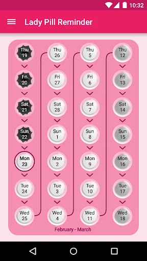 Lady Pill Reminder screenshot 1