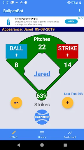 BullpenBot - Pitch Counter