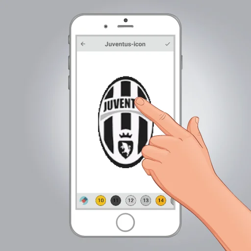 Pixel art football coloring
