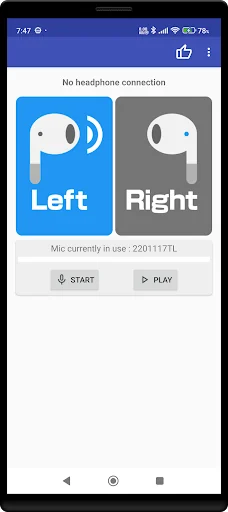 Headphone Left Right Mic Test screenshot 1