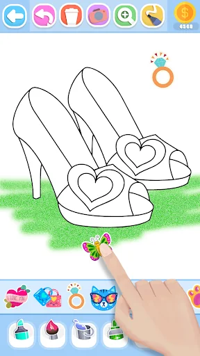 Glitter Beauty Coloring Pages screenshot 3