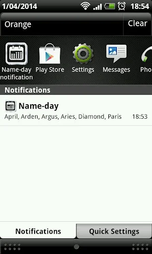 Name-day notification & widget