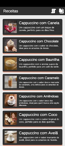 Receitas de Cappuccino