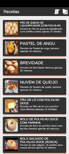 Receitas de Polvilho