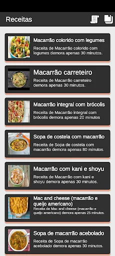 Receitas de Macarrão