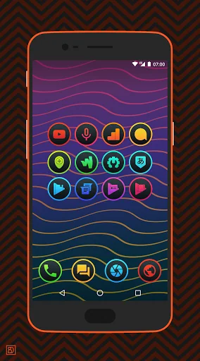 Lux Dark: gradient icons