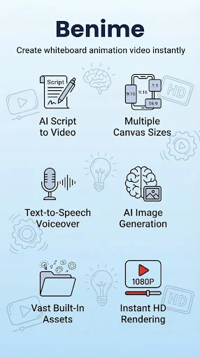 Benime: AI Whiteboard Maker screenshot 1