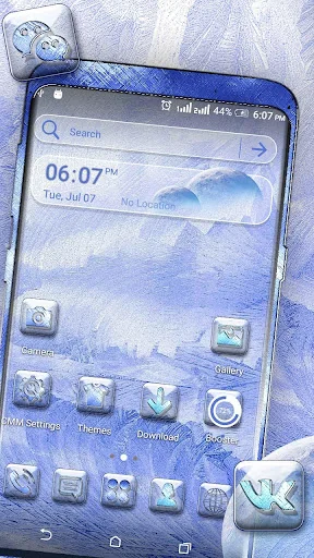 Blue Texture Launcher Theme