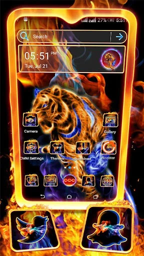 Fractal Tiger Launcher Theme screenshot 1
