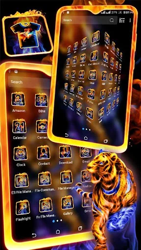 Fractal Tiger Launcher Theme screenshot 2