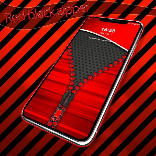 Red black zipper screenshot 1