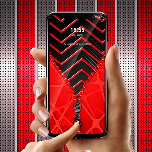 Red black zipper screenshot 2