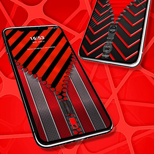 Red black zipper screenshot 3
