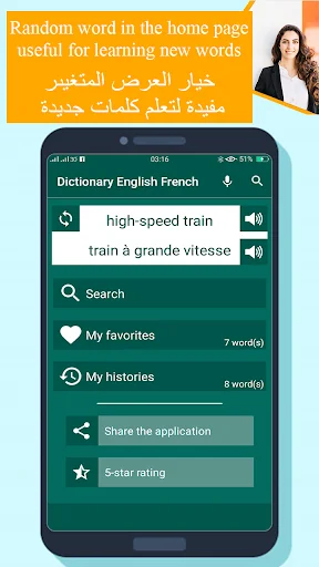 Dictionary English French offl