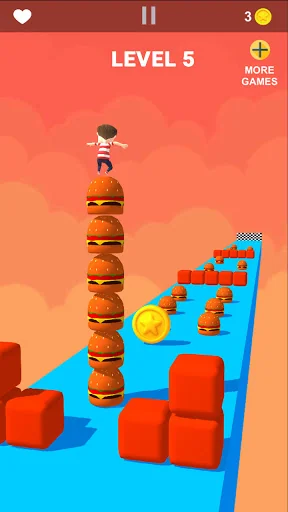 Cube Stacker Surfer Race Games screenshot 4