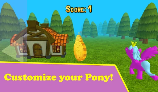Running Pony 3D: Little Race screenshot 2
