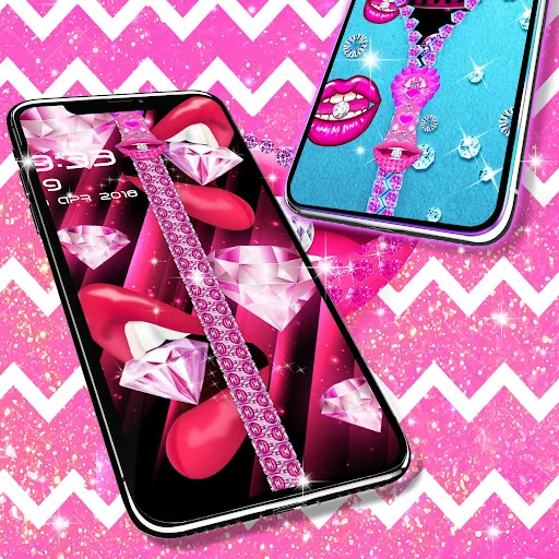 Diamond lips lock screen screenshot 2