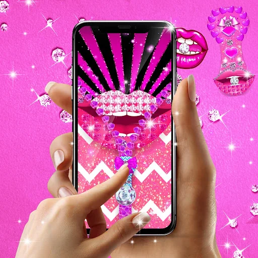 Diamond lips lock screen screenshot 3