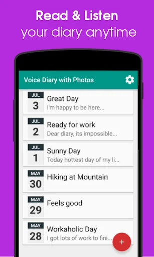 Voice Diary with Photos & Vide screenshot 4