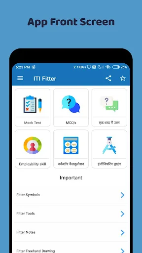 ITI Fitter NIMI App - MCQ Quiz