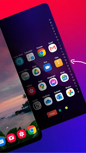 Zone Edge Launcher and drawer screenshot 2