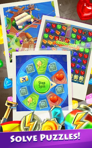 Gummy Drop! Match 3 & Travel screenshot 3