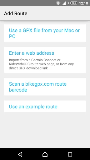 BikeGPX - Free cycle navigator screenshot 2