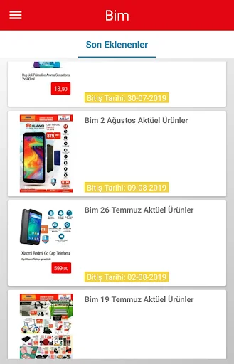 Bim Aktüel Ürünler