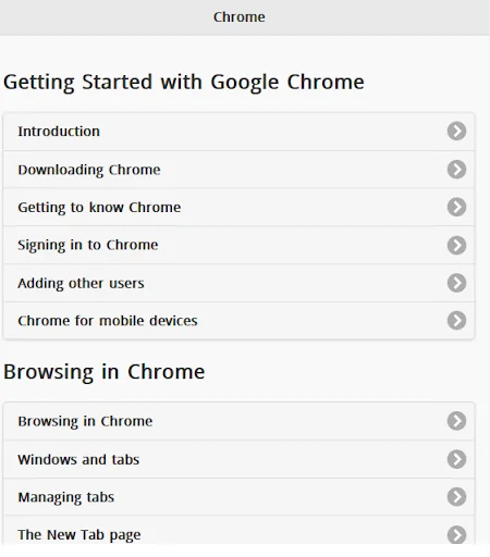 Tutorials for Web Browser