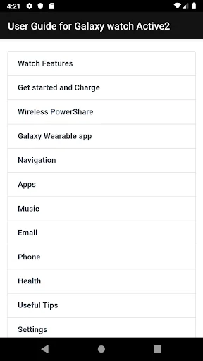 Guide for Galaxy Watch Active