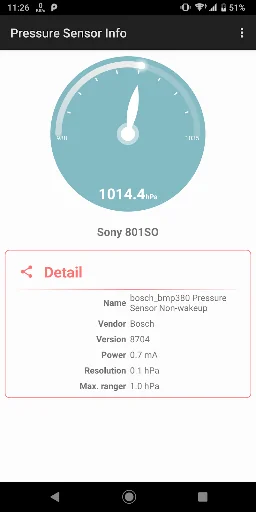 Pressure Sensor Info