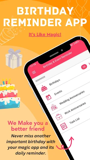 Birthdays: Reminder & Calendar