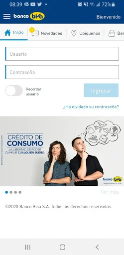 Banco BISA screenshot 1