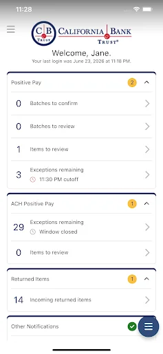 CBT Positive Pay