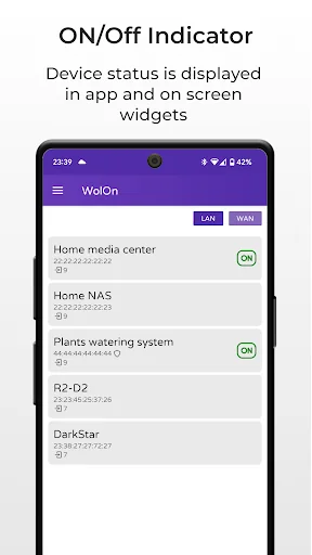 WolOn - Wake on LAN Widgets screenshot 1