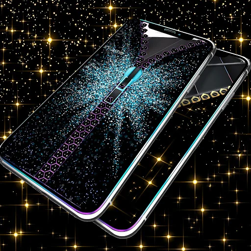 Black lock screen screenshot 1