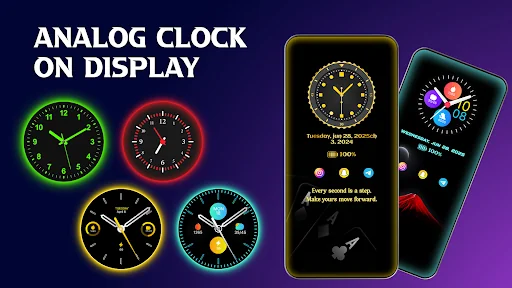 Always on display clock widget