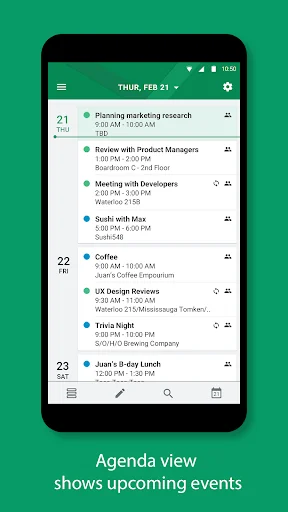 BlackBerry Hub+ Calendar screenshot 1